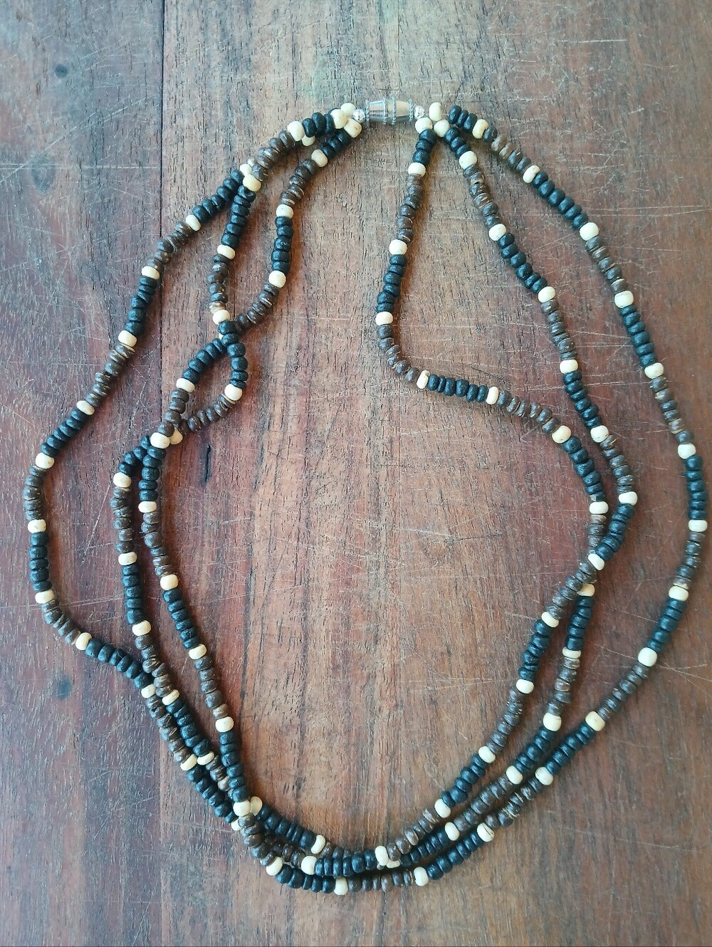 Vintage Multi Strand Seed Bead Necklace.